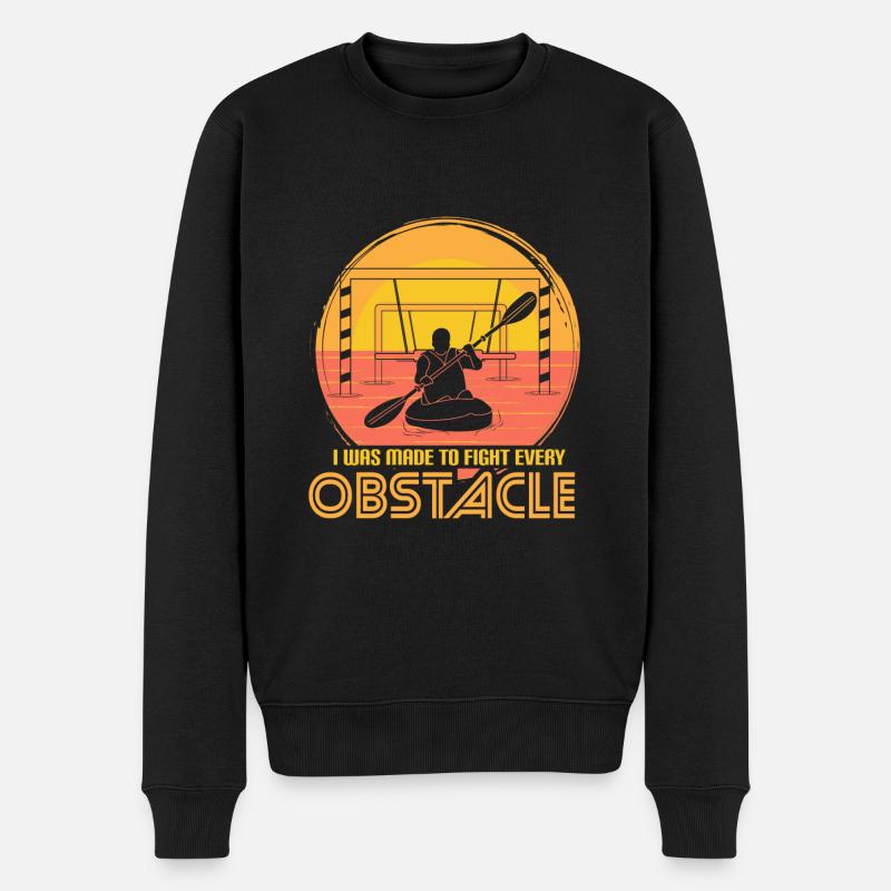 Canoë d’eau vive Canoë d’eau vive Citation cadeau - Pull Premium bio Homme - noir
