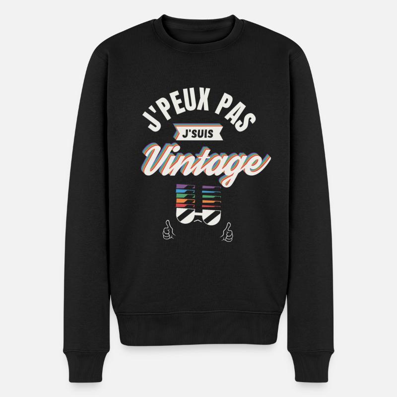 J'peux pas je suis Vintage - Pull Premium bio Homme - noir