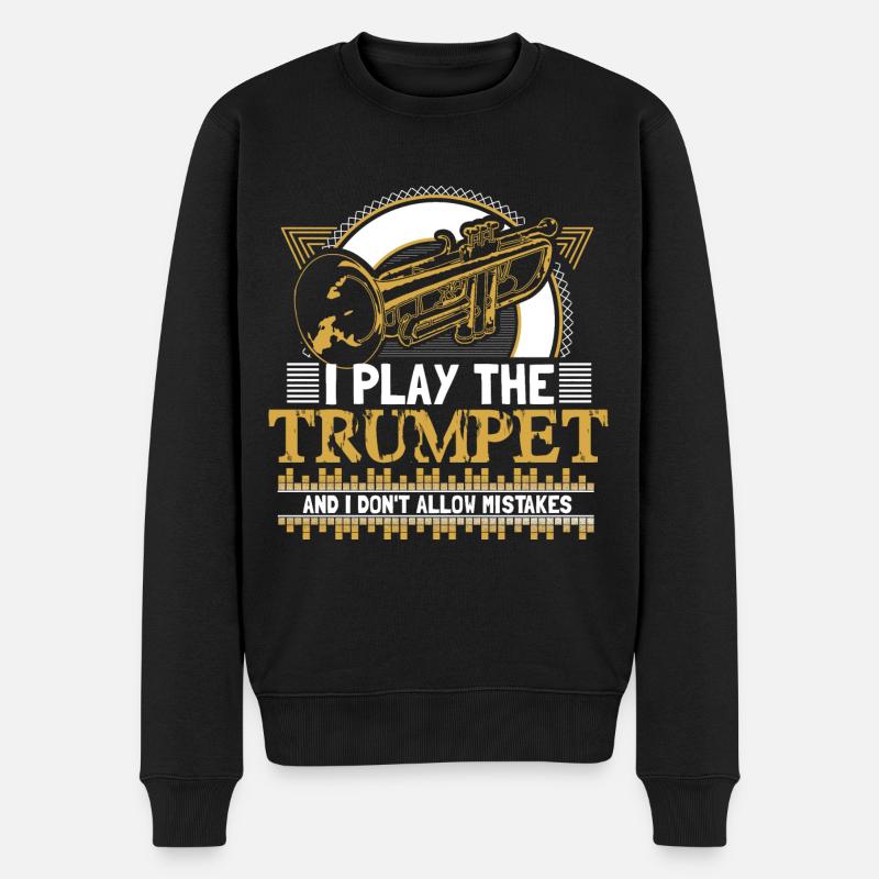 Trompete - Männer Premium Bio Pullover - Schwarz