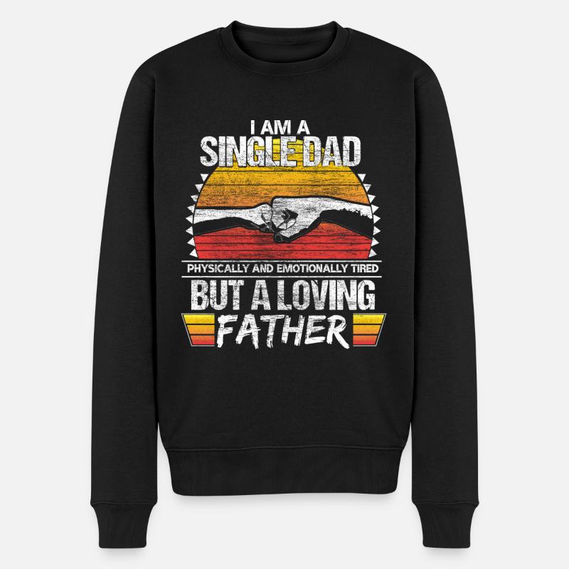 Idée cadeau père célibataire papa célibataire - Pull Premium bio Homme - noir