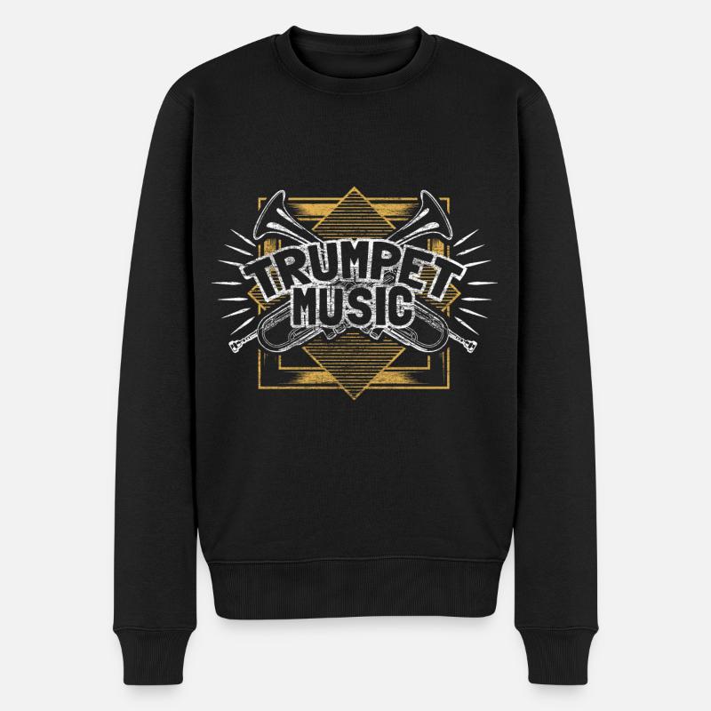 Trompette Instrument Brass Band - Pull Premium bio Homme - noir