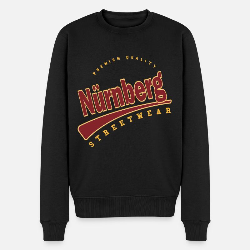 Nürnberg Deutschland College High School Style - Männer Premium Bio Pullover - Schwarz