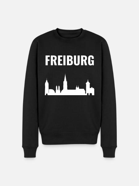 Freiburg Skyline-Collage - Männer Premium Bio Pullover - Schwarz