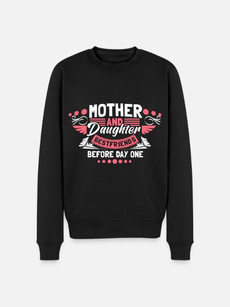 Mutter Tochter Eltern Geschenkidee - Männer Premium Bio Pullover - Schwarz