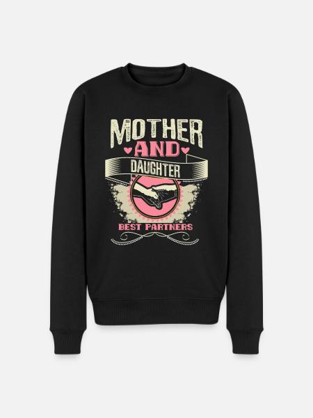 Mutter Tochter Familie Geschenkidee - Männer Premium Bio Pullover - Schwarz