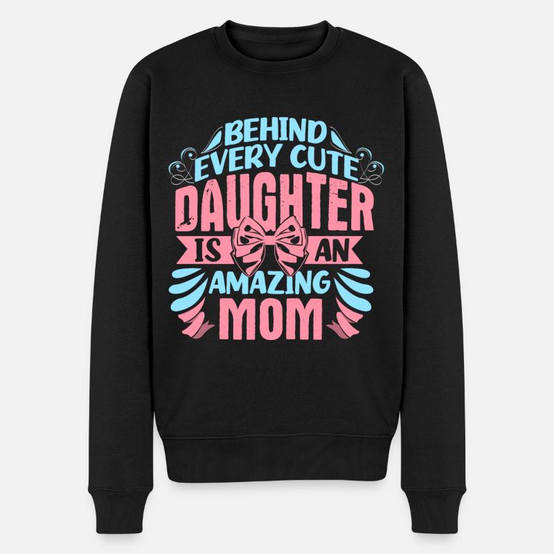 Idée cadeau de cohésion mère-fille - Pull Premium bio Homme - noir