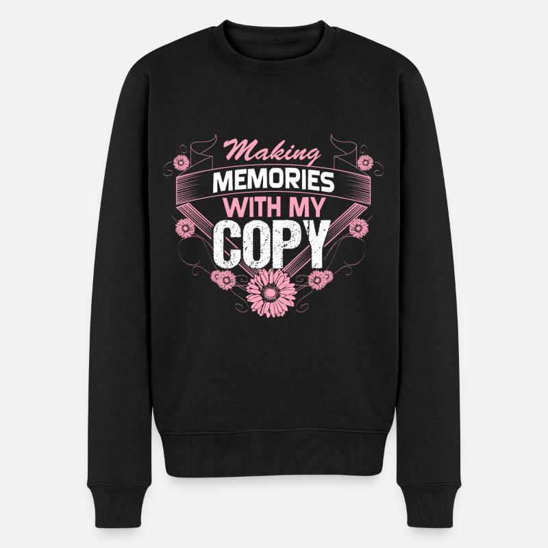 Mor datter bedste venner barn - Økologisk premium-sweatshirt til mænd - sort