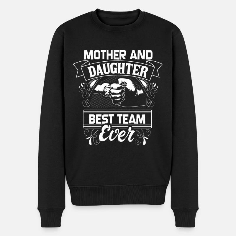 Amour maternel mère et fille - Pull Premium bio Homme - noir