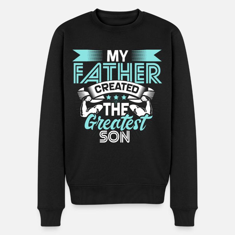 Bester Sohn Geschenk - Männer Premium Bio Pullover - Schwarz