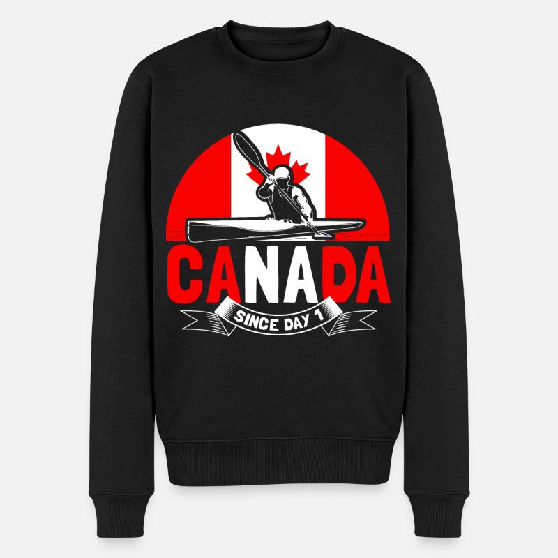 Canada Elk State Gift - Men's Premium Organic Jumper - black