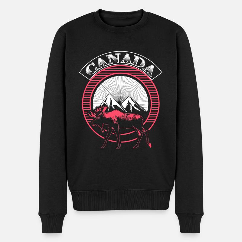 Kanada Schnee Staat Geschenkidee - Männer Premium Bio Pullover - Schwarz