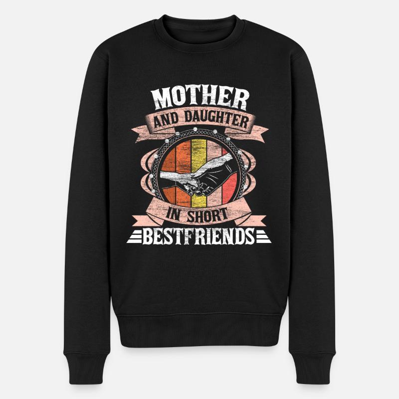 Mutter und Tochter Liebe Geschenkidee - Männer Premium Bio Pullover - Schwarz
