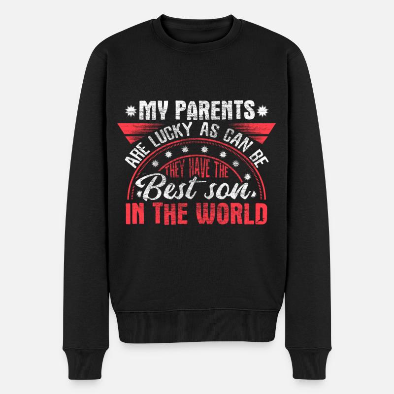 Cadeau Fils Enfant - Pull Premium bio Homme - noir