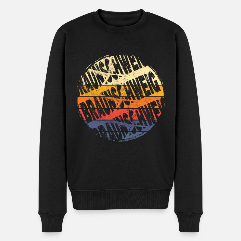 Braunschweig Deutschland Stadt Vintage Retro - Männer Premium Bio Pullover - Schwarz