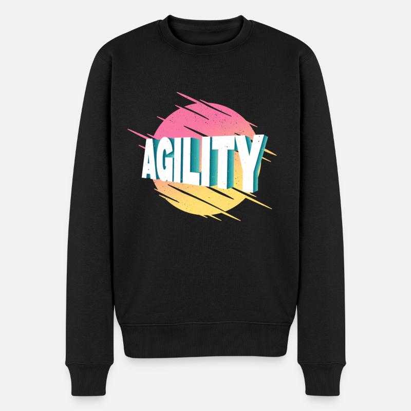 Agility Hund Sport Hundesport Hundetraining - Männer Premium Bio Pullover - Schwarz
