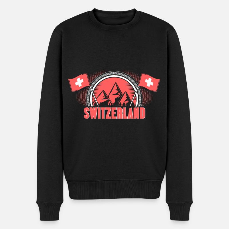 Suisse Alpes Origine Cadeau - Pull Premium bio Homme - noir