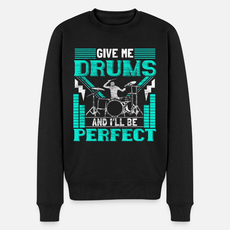 Drums Drummer Gift - Pull Premium bio Homme - noir