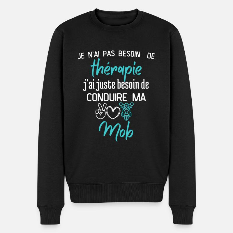 Thérapie mobylette - Pull Premium bio Homme - noir