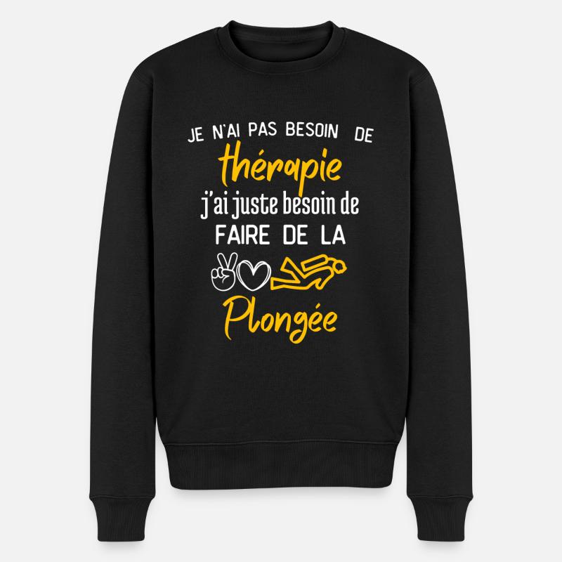 Thérapie Plongée - Pull Premium bio Homme - noir