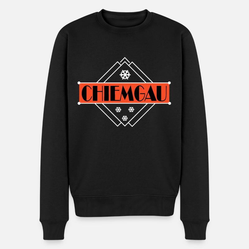 Chiemgau - Männer Premium Bio Pullover - Schwarz
