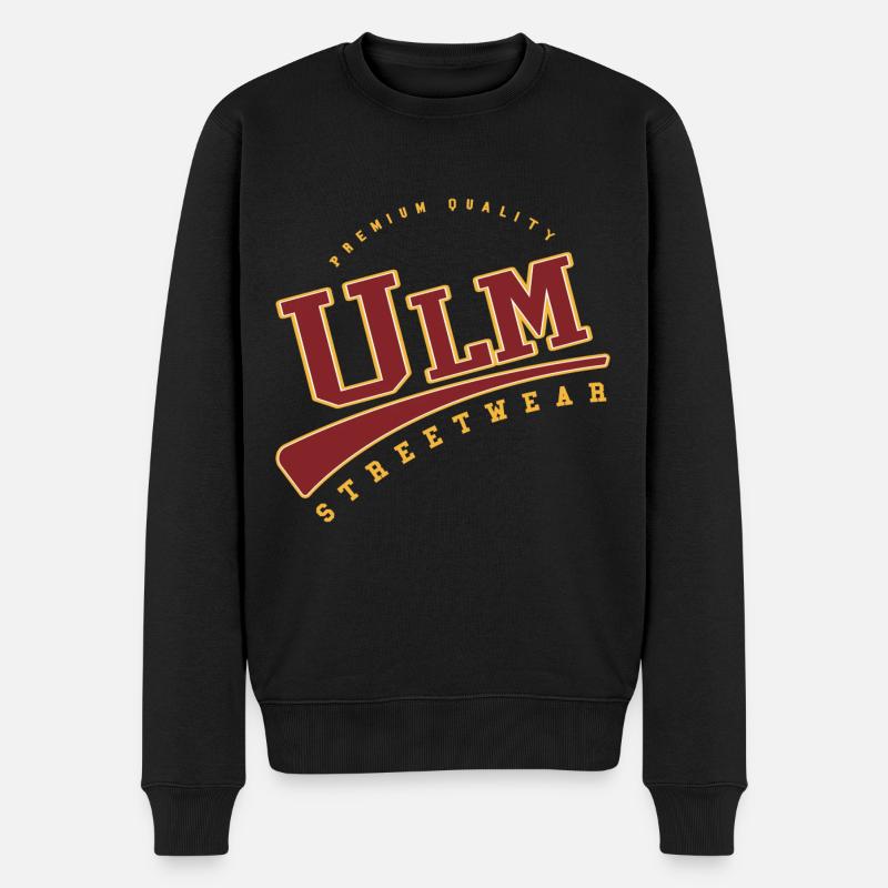 Ulm Deutschland College High School Style - Männer Premium Bio Pullover - Schwarz