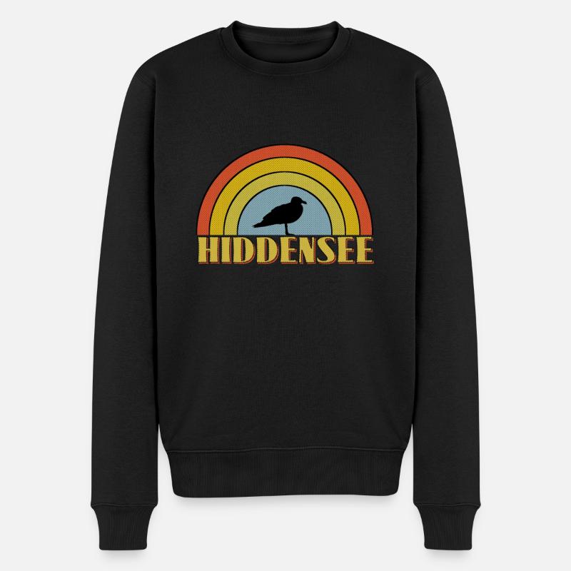 Hiddensee - Männer Premium Bio Pullover - Schwarz