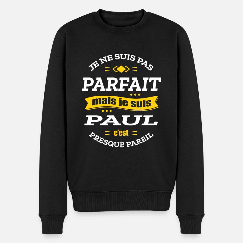 PAUL PARFAIT - PRENOM PAUL - Pull Premium bio Homme - noir