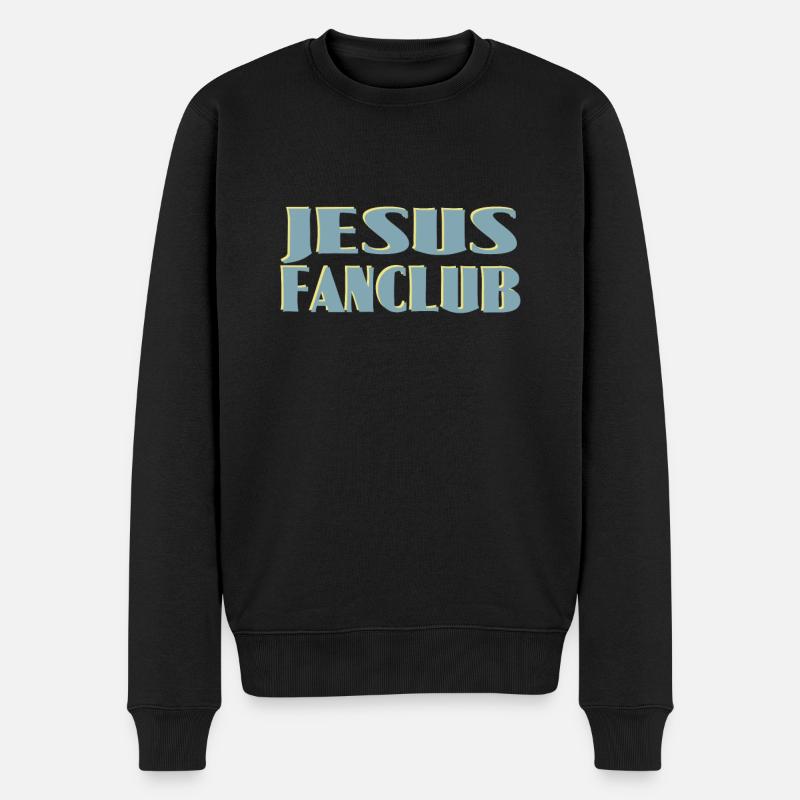 Jesus Fanclub - Männer Premium Bio Pullover - Schwarz