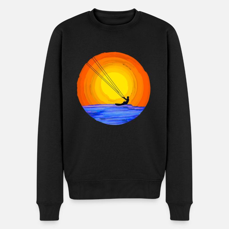 Kite surfing - Pull Premium bio Homme - noir