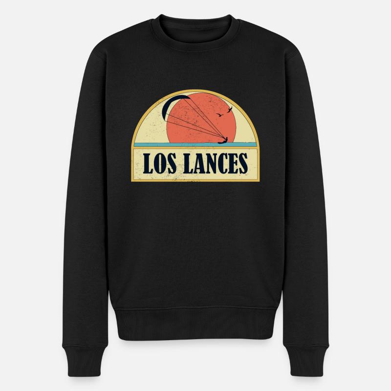 Kitesurfing Los Lances - Männer Premium Bio Pullover - Schwarz