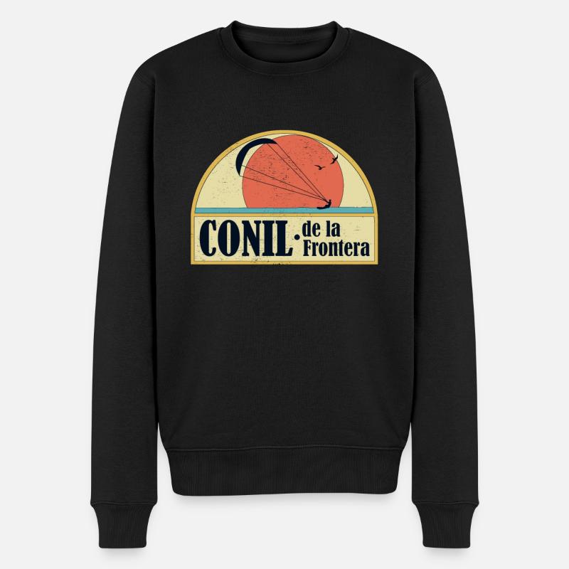 Kitesurf Conil de la frontera - Pull Premium bio Homme - noir