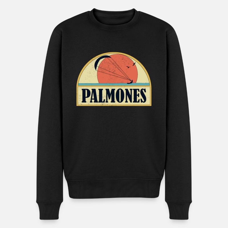 Kitesurfing Palmones - Männer Premium Bio Pullover - Schwarz