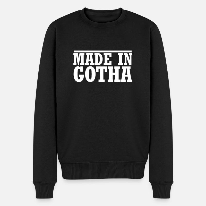 Made in Gotha - Männer Premium Bio Pullover - Schwarz