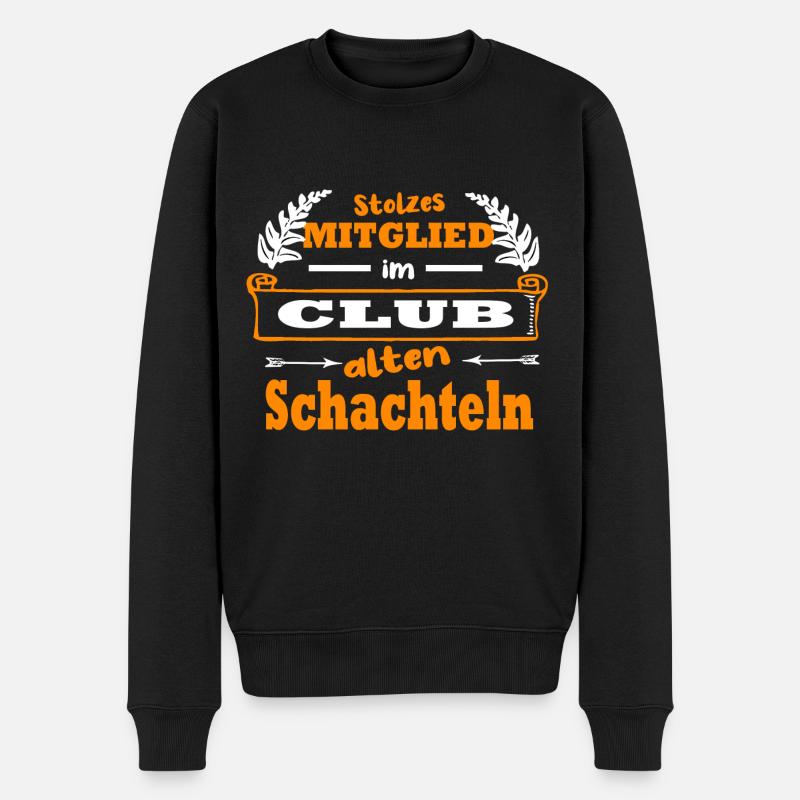 alte schachteln 03 - Männer Premium Bio Pullover - Schwarz