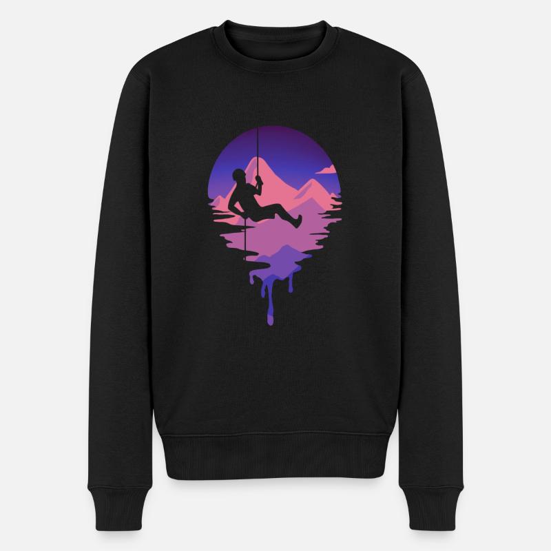 Kletterliebhaber - Männer Premium Bio Pullover - Schwarz
