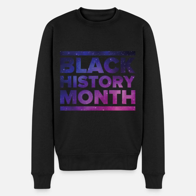 Black History Month galaxy - Männer Premium Bio Pullover - Schwarz