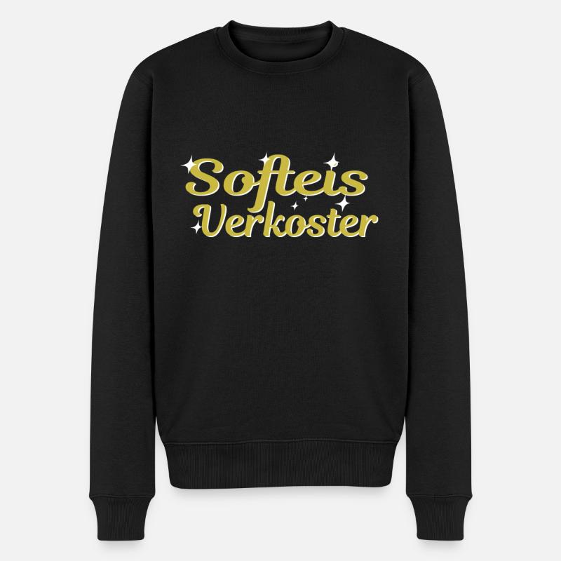 Softeis Verkoster - Männer Premium Bio Pullover - Schwarz