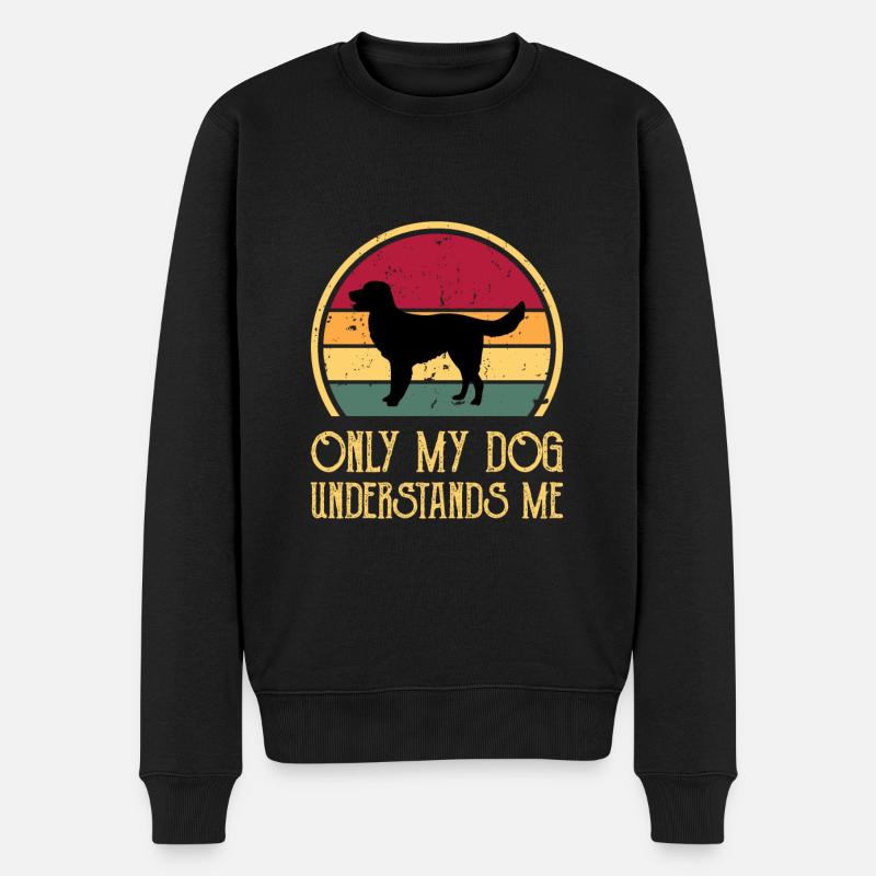 Allemand Pointer Chien Silhouette Rétro - Pull Premium bio Homme - noir