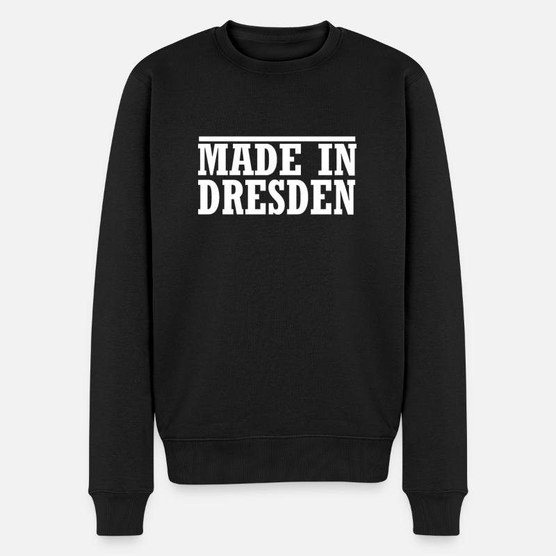 made in Dresden - Männer Premium Bio Pullover - Schwarz