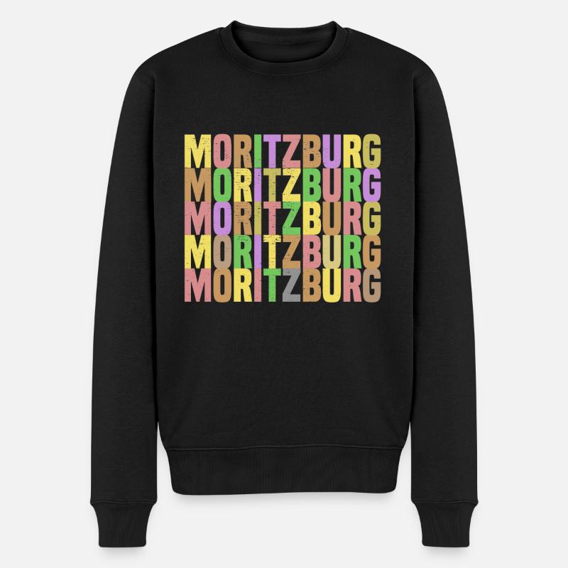 Schloss Moritzburg bund - Männer Premium Bio Pullover - Schwarz