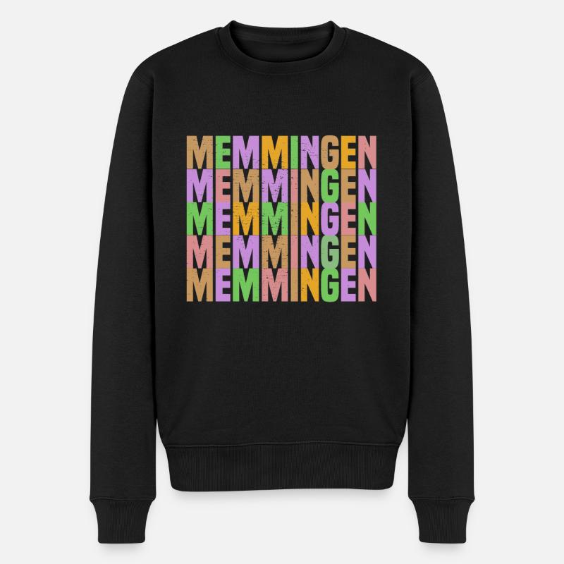 Memmingen Regenbogen - Männer Premium Bio Pullover - Schwarz