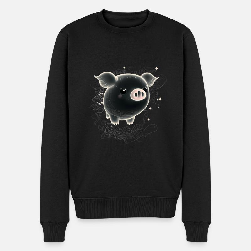 ghost pig black - Pull Premium bio Homme - noir