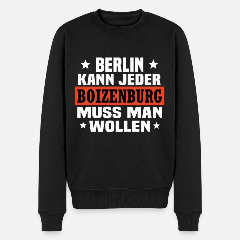 Boizenburg - Männer Premium Bio Pullover - Schwarz