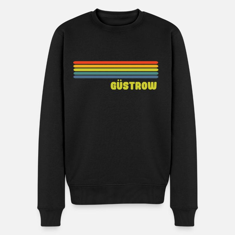 Güstrow - Männer Premium Bio Pullover - Schwarz