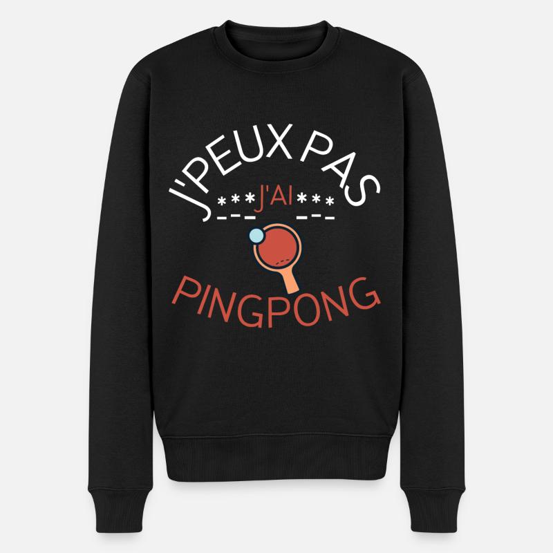 J'peux pas j'ai ping-pong - Pull Premium bio Homme - noir