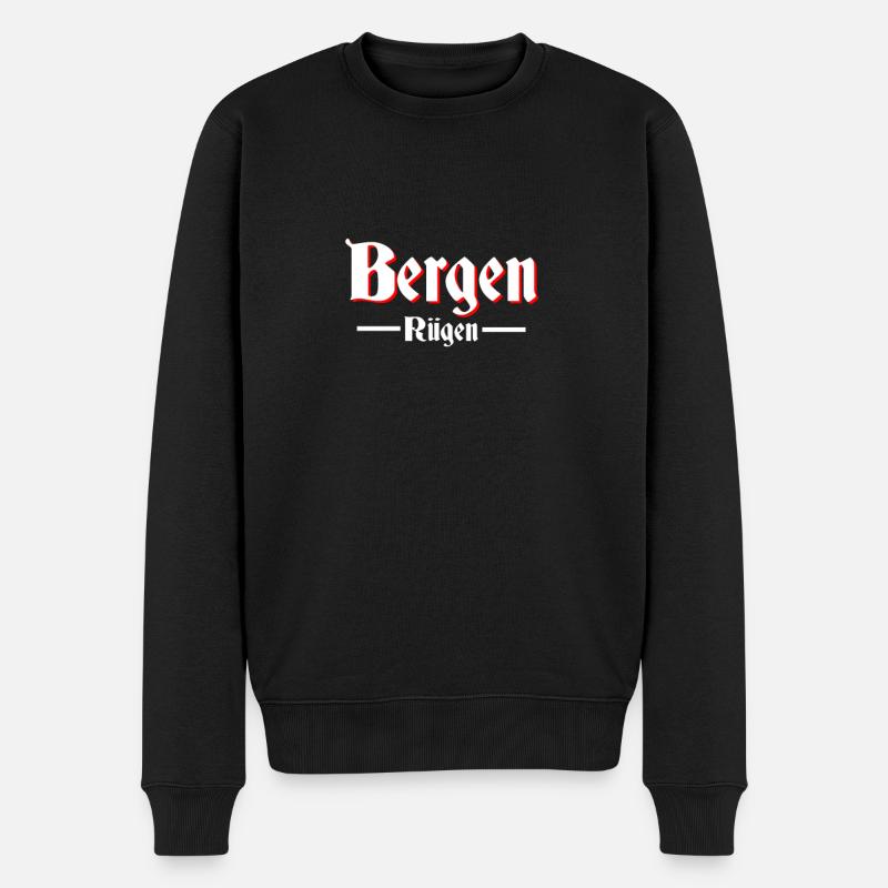 Bergen Rügen - Männer Premium Bio Pullover - Schwarz