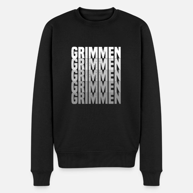 grimmen - Männer Premium Bio Pullover - Schwarz