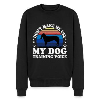 Basset Bleu De Gascogne Dog Silhouette Retro Sun - Pull Premium bio Homme - noir - Devant - Nico (187cm)