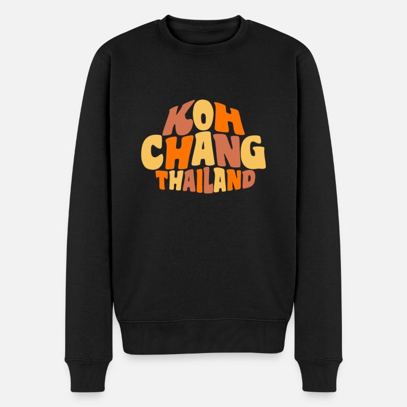 Koh chang 02 - Männer Premium Bio Pullover - Schwarz