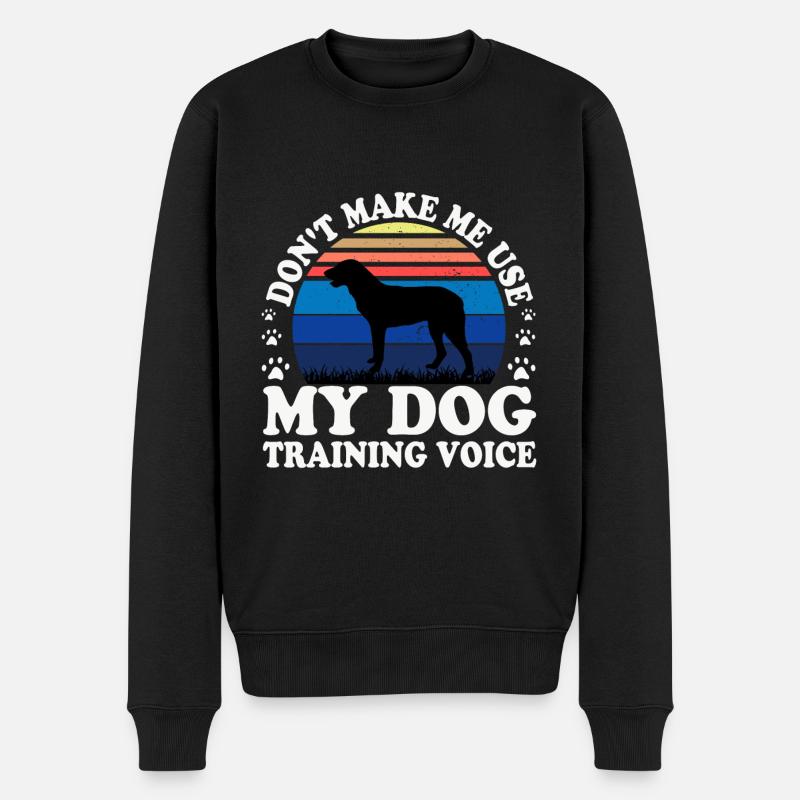 Cao De Castro Laboreiro Hund Silhouette Retro Sonne - Männer Premium Bio Pullover - Schwarz
